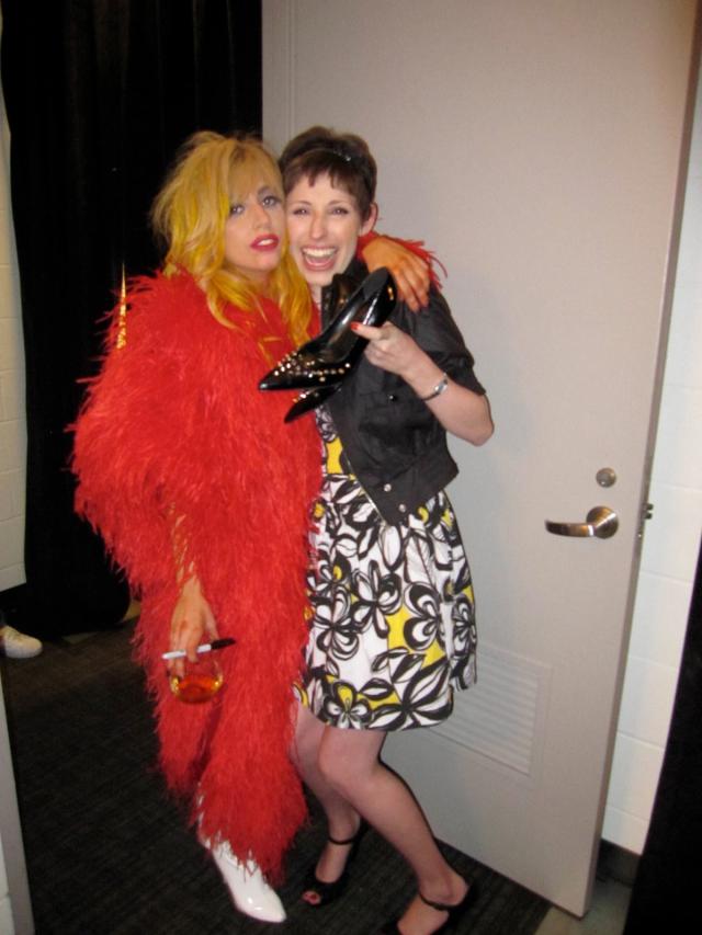 Noelle poses with Lady Gaga