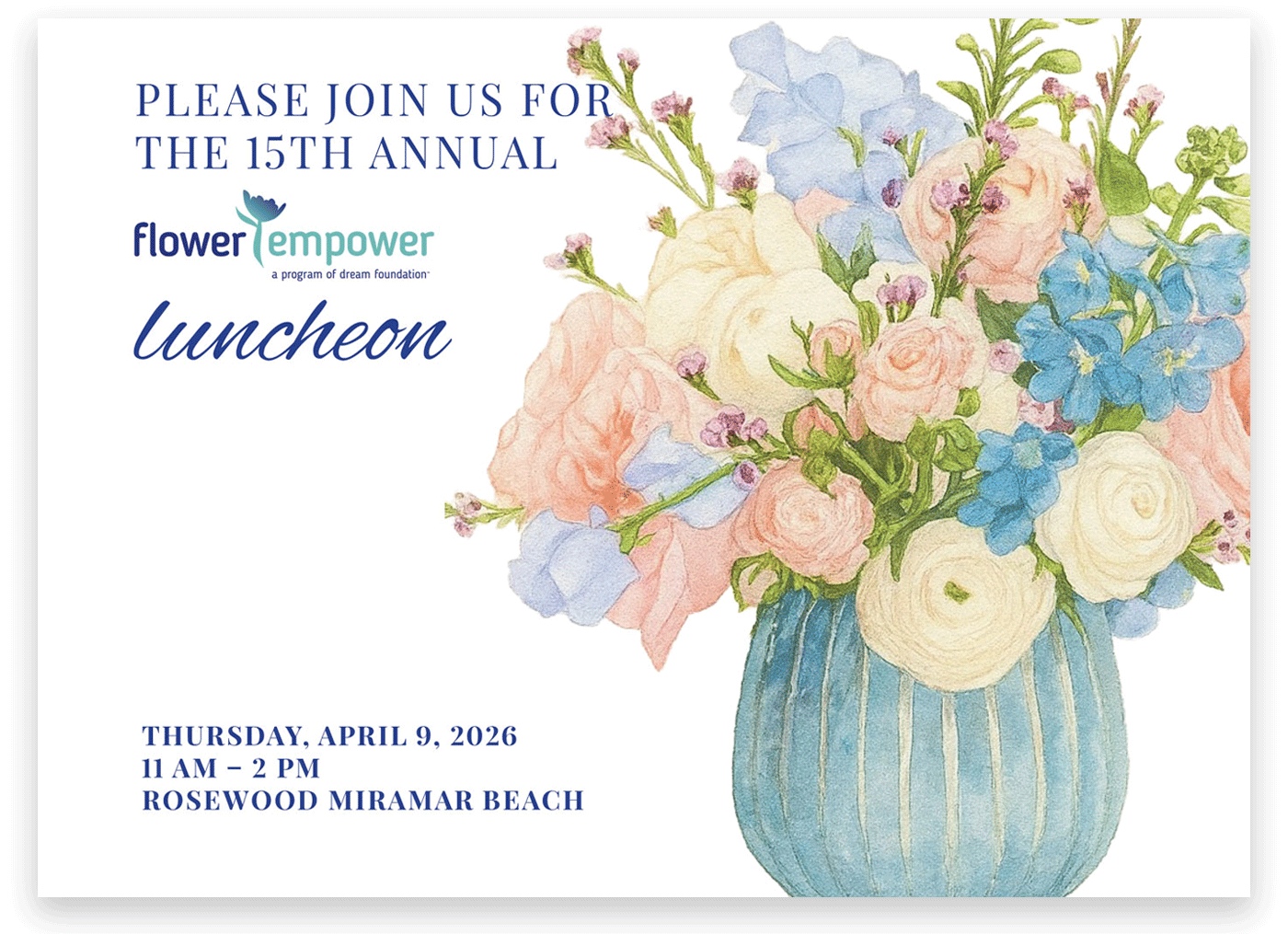 15th Annual Flower Empower Luncheon @ Rosewood Miramar Beach